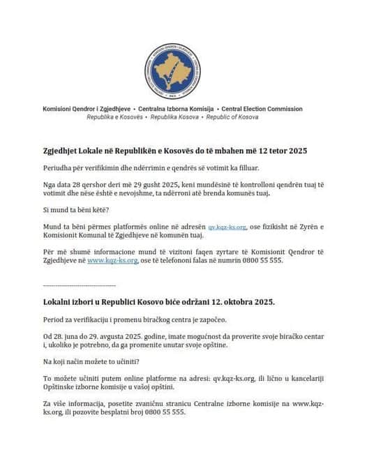 🗳️ Po afrohen Zgjedhjet Lokale 2025 – Kontrolloni Qendrën Tuaj të Votimit!